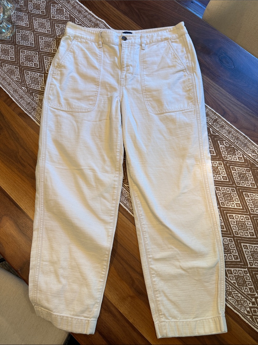 J. Crew Cotton Camp Utility Pant Cream Ecru - Picture 2 of 5